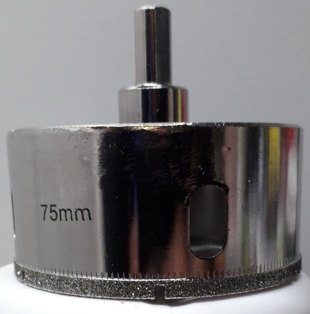 AMS glasboor 75mm